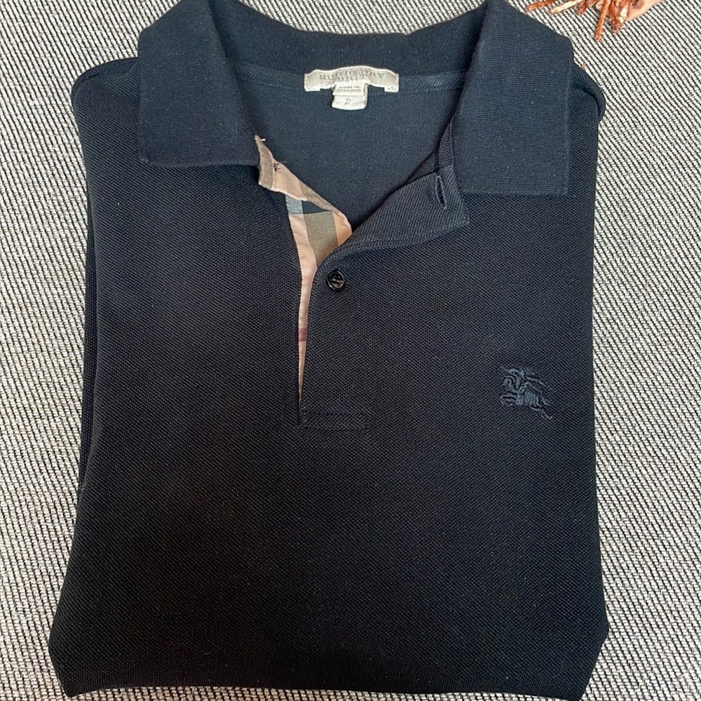 Black Burberry Polo